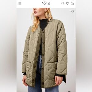 Rails Olive Quilted Puffer Jacket